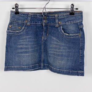 Hydraulic Y2K Denim Mini Skirt